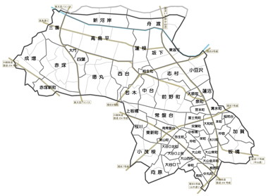 板橋区の町名地図