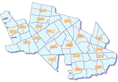 国分寺市の町名地図