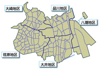 品川区の町名地図