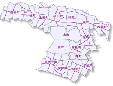 立川市の町名地図