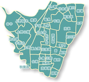 台東区の町名地図